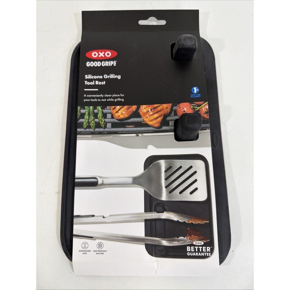 NEW‎ OXO Soft Works Good Grips Silicone Grilling Tool Rest Household Cooking